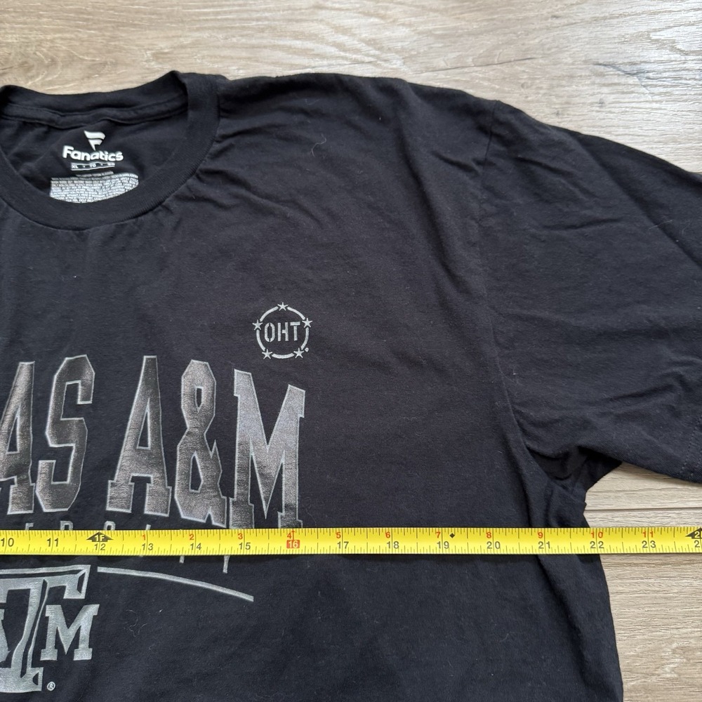 Fanatics Men's Black Texas A&M University Aggies‎ Flag Black T-Shirt Size XL - Picture 5 of 5